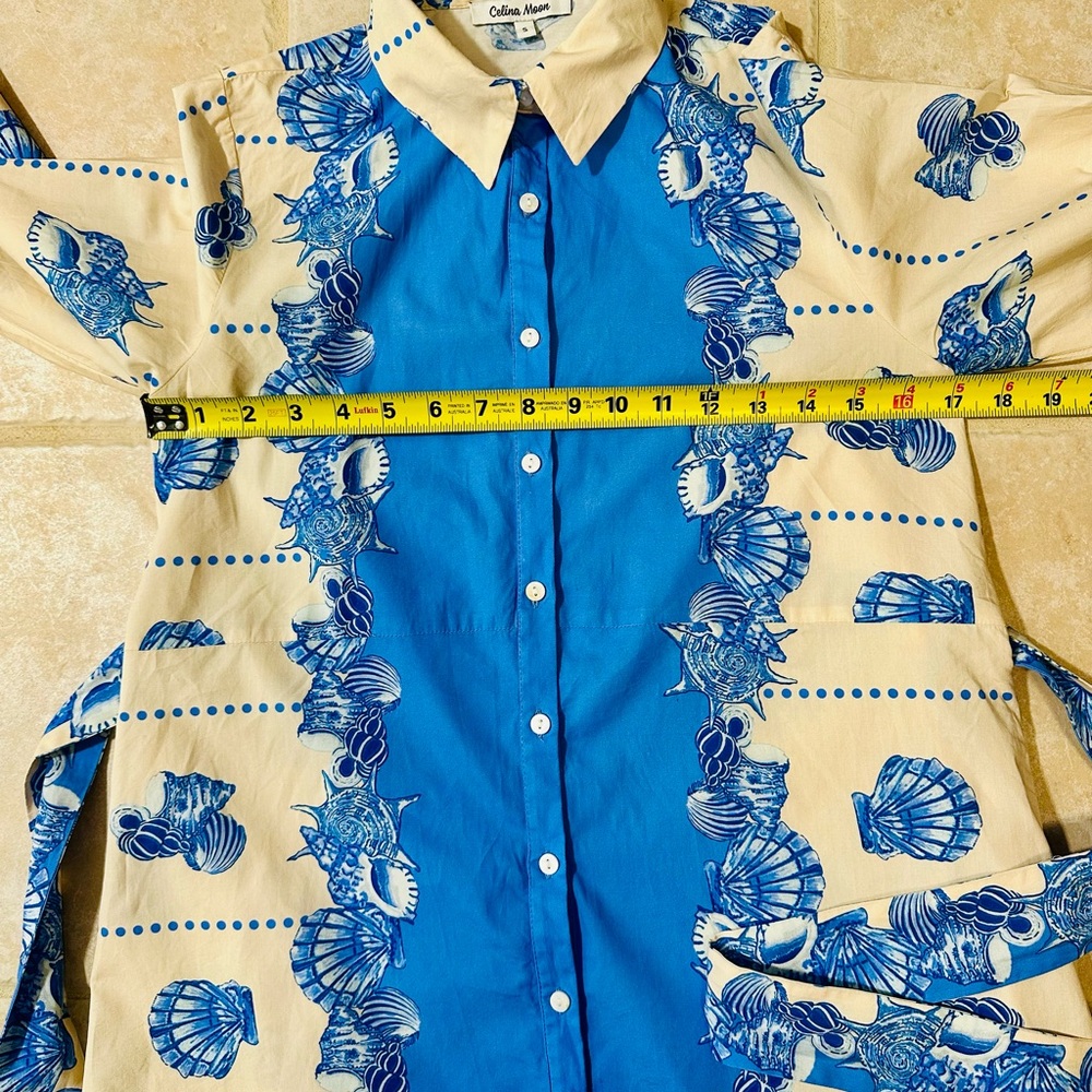 Tuckernuck’s CELINA MOON Seashell Dress S Midi Beach Resort Luxury Vacation - Picture 7 of 13
